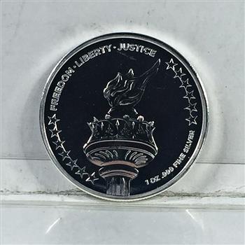 One Troy Ounce .999 Fine Silver Round*Statue of Liberty