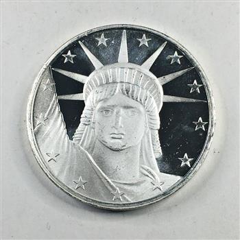 One Troy Ounce .999 Fine Silver Round*Statue of Liberty Design