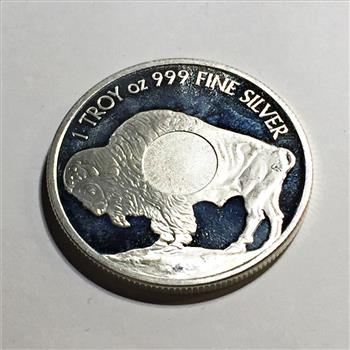 One Troy Ounce .999+ Fine Silver*Proof Buffalo Nickel Design