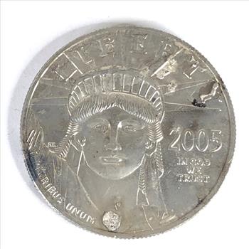 One Troy Ounce .9995 Platinum Round*2005 Statue of Liberty
