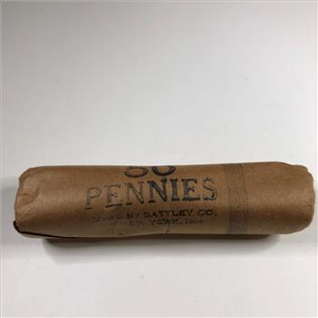 Original Bank Wrapped Shotgun Roll of 1961 Lincoln Cents *Mint State