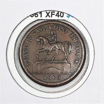 Patriotic Civil War Token 174/272a George Washington Horseback*#1661