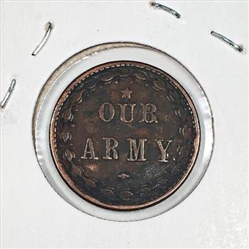 Patriotic Civil War Token 51/344a*#1659*Indian Prin./Shield