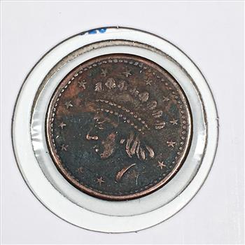 Patriotic Civil War Token 51/344a*#1659*Indian Prin./Shield