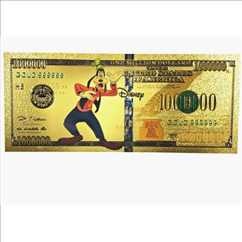 Pluto Gold Foil Million Dollar Commemorative Banknote