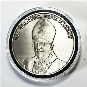 POPE FRANCIS I Five Ounce Silver Commemorative Medallion*2015 Washington, D.C.*Only 1,00 Minted*60 mm*5oz .999 Silver