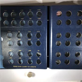 Pre-owned Liberty Head Dimes Collector's Album 1892-1916*Includes 10 Silver Liberty/Barber Dimes