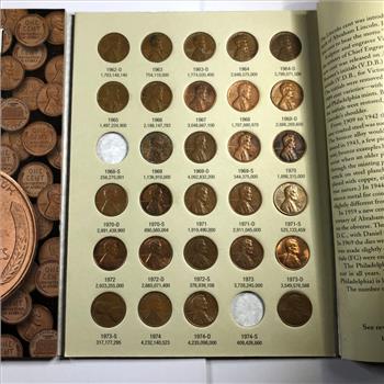 Pre-owned Lincoln Cent Collector's Album 1941-1974*Includes 80 Wheat/Memorial Cents*Lots of High Grade