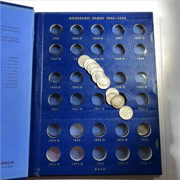 Pre-owned Roosevelt Dimes Collector's Album 1946----*Includes 10 Silver Roosevelt Dimes