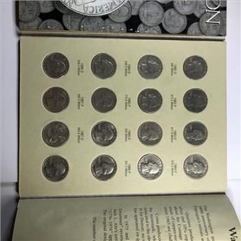 Pre-owned Washington Quarter Collector's Album 1965-1987*Includes 48 Washington Quarters in Various Conditions