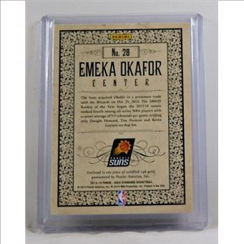 RARE 14K Gold Emeka Okafor Phoenix Suns .8 Gram Gold Disk Panini Gold Rush Basketball Card - Mint Condition