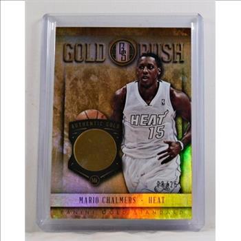 RARE 14K Gold Mario Chalmers Miami Heat .8 Gram Gold Disk Panini Gold Rush Basketball Card - Mint Condition