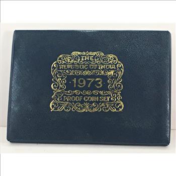 RARE 1973 Republic of India Silver Proof Coin Set*10 Coin Set in Original Packaging