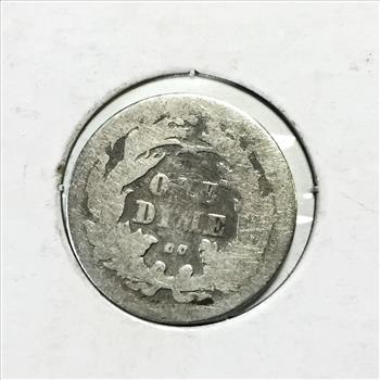 RARE MINT MARK*1875-CC Silver Seated Liberty Dime