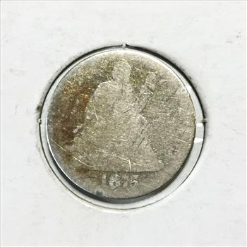 RARE MINT MARK*1875-CC Silver Seated Liberty Dime