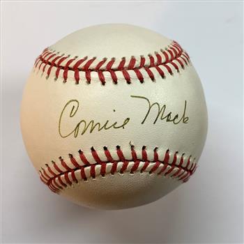 Rawlings Official Ball Signed  by Connie Mack, Grandson of Hall of Fame Manager in Ball Cube