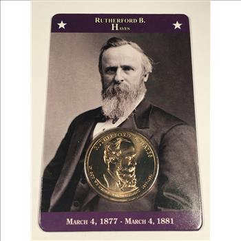 Rutherford B. Hayes Presidential Commemorative Dollar*Brilliant Uncirculated*Facts Card