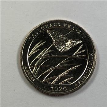 SCARCE MINT MARK*2020-W Tallgrass Prairie, Kansas Commemorative Quarter*Struck at West Point