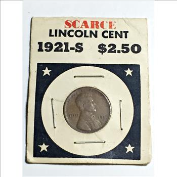 SCARCE*1921-S Lincoln Head Wheat Cent