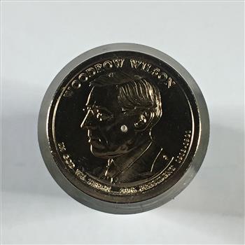 SEALED Ballistic Roll of 50 Never Circulated 2013-P Woodrow Wilson Presidential Commemorative Dollars