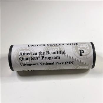 Sealed US Mint Wrapped Roll America The Beautiful Quarters Ellis Island