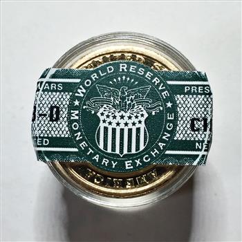 SEALED/UNOPENED 2008-D $12 Tube of Brilliant Uncirculated James Monroe Commemorative Presidential Dollars