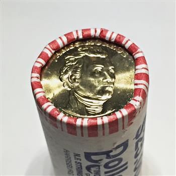 SEALED/UNOPENED $25 Bank Roll of 2008 James Monroe Commemorative Presidential Dollars*Brilliant Uncirculated