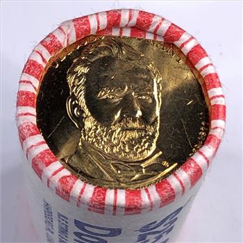 SEALED/UNOPENED $25 Bank Roll of Ulysses S. Grant Presidential Commemorative Dollars*Brilliant Uncirculated