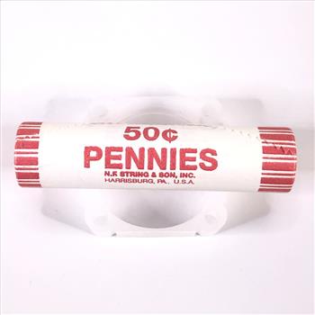 SEALED/UNOPENED 50c Bank Roll of 2008-D Lincoln Head Memorial Cents*Brilliant Uncirculated