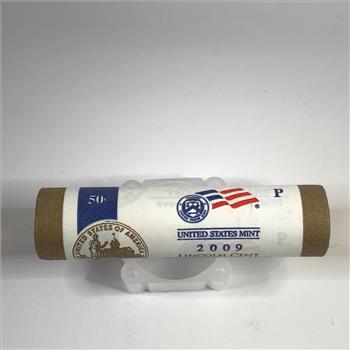 SEALED/UNOPENED 50c US Mint Roll of 2009-P Lincoln Bicentennial Commemorative Professional Life Cents*Brilliant Uncirculated