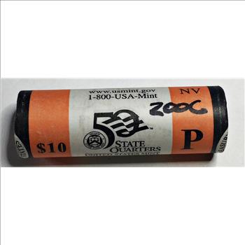 SEALED/UNOPENED US Mint $10 Roll 2006-P Nevada State Commemorative Quarters*Brilliant Uncirculated