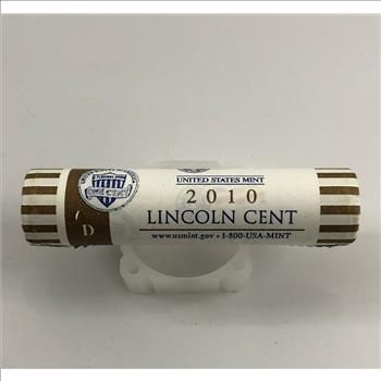 SEALED/UNOPENED US Mint 50c Roll 2010-D Lincoln Head Shield Commemorative Cents*Brilliant Uncirculated
