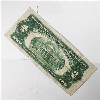 Series 1953A $2 United States Demand Note*ALTERED COLOR*S/N A63217485A*Circulated*Crisp Paper