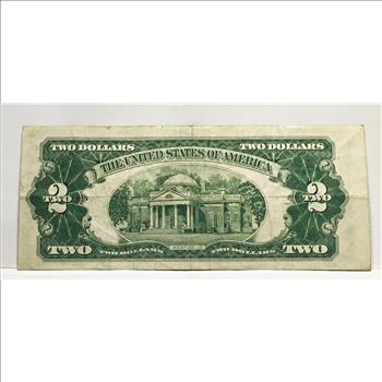 Series 1953A MISCUT $2 United States Red Seal Note*Circulated*Crisp Paper