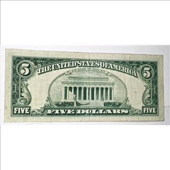 Series 1963 $5 United States Red Note*Circulated*Crisp Paper