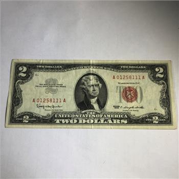 Series 1963 United Staes Red Seal Note*Circulated*Crisp Paper