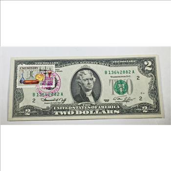 Series 1976 $2 United states Bicentennial Commemorative Federal Reserve Note*New York, NY*With 13c Stamp
