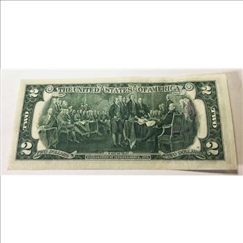 Series 1976 $2 United States Bicentennial Federal Reserve Note; Atlanta, GA and 13c Stamp*Crisp Uncirculated