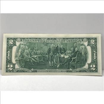 Series 1976 Bicentennial $2 Federal Reserve Note with Stamp
