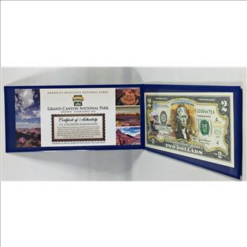 Series 2003A $2 Colorized Federal Reserve Note Commemorating Grand Canyon National Park