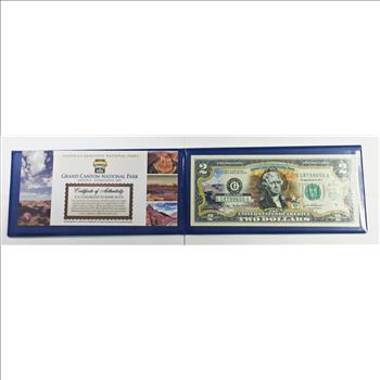 Series 2003A $2 Federal Reserve Note; Chicago, IL*Colorized Commemorating the Grand Canyon National Park