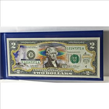 Series 2003A $2 Federal Reserve Note; Cleveland, OH*Commemorating Yellowstone National Park*Colorized Crisp Uncirculated