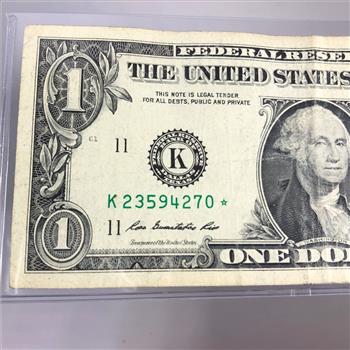Series 2013 $1 Federal Reserve STAR NOTE REPLACEMENT ERROR; Dallas, TX