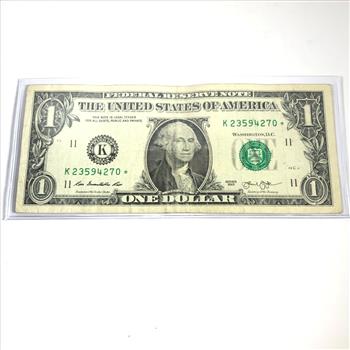 Series 2013 $1 Federal Reserve STAR NOTE REPLACEMENT ERROR; Dallas, TX