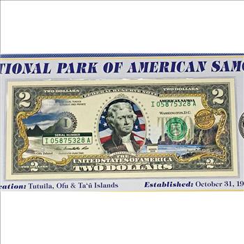 Series 2013 Colorized $2 Federal Reserve Note; Minneapolis, MN*Commemorating American Samoa