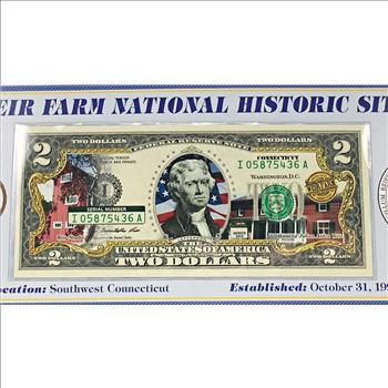 Series 2013 Colorized $2 Federal Reserve Note; Minneapolis, MN*Commemorating Connecticut