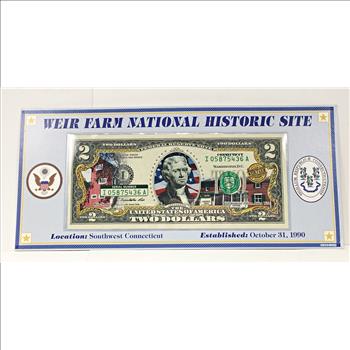 Series 2013 Colorized $2 Federal Reserve Note; Minneapolis, MN*Commemorating Connecticut