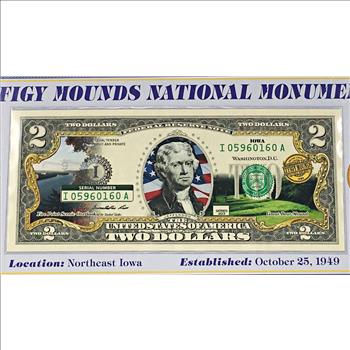 Series 2013 Colorized $2 Federal Reserve Note; Minneapolis, MN*Commemorating Iowa