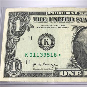 Series 2017 $1 Federal Reserve STAR NOTE REPLACEMENT ERROR; Dallas, TX