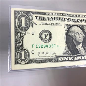 Series 2017A $1 Federal Reserve STAR NOTE REPLACEMENT ERROR; Atlanta, GA